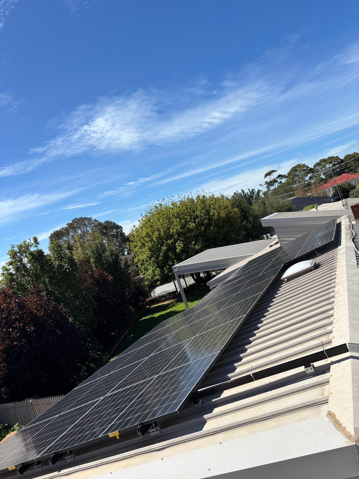 Rooftop solar array — Tilt-frame install