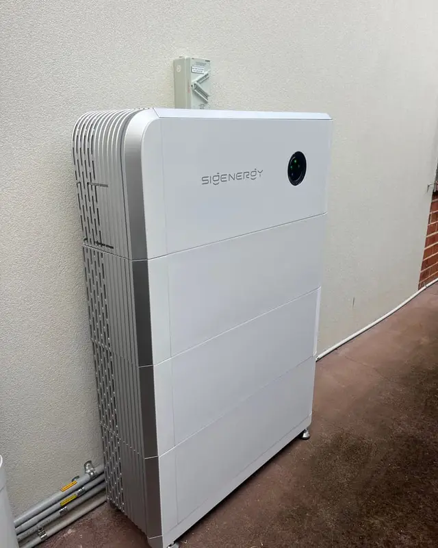 Home battery install — Patio install